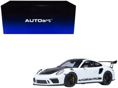 Autoart Porsche 911 (991.2) Gt3 Rs Weissach Package White With Carbon Hood And Top 1/18 Model Car By