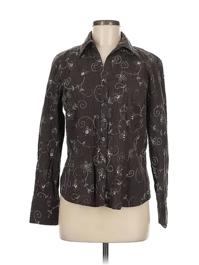 Pre-owned Autograph Long Sleeve Blouse In Brown