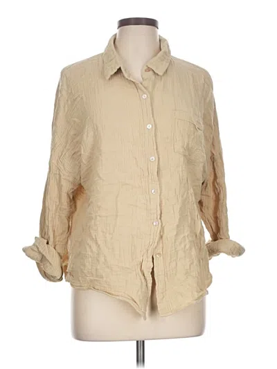 Pre-owned Automet 3/4 Sleeve Button Down Shirt In Tan