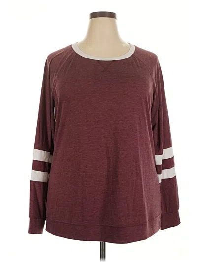 Pre-owned Automet 3/4 Sleeve T-shirt In Burgundy