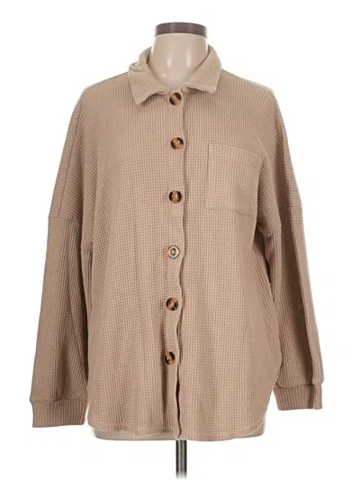 Pre-owned Automet Long Sleeve Blouse In Tan