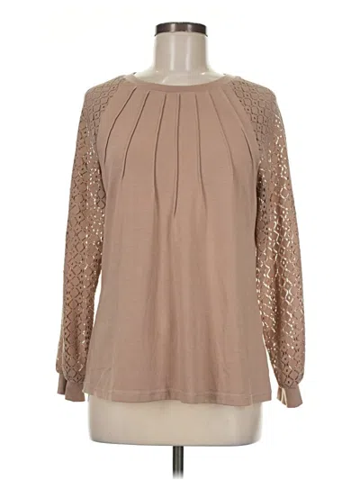 Pre-owned Automet Long Sleeve Blouse In Tan