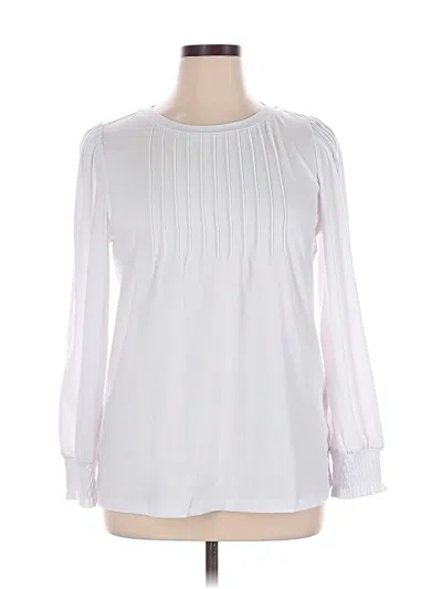 Pre-owned Automet Long Sleeve Blouse In White
