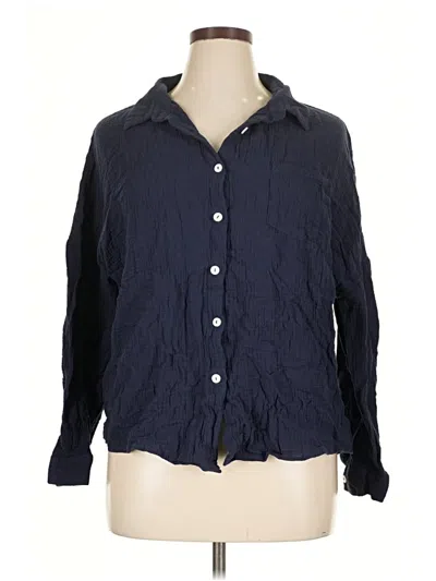 Pre-owned Automet Long Sleeve Button Down Shirt In Blue