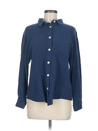 Pre-owned Automet Long Sleeve Button Down Shirt In Blue