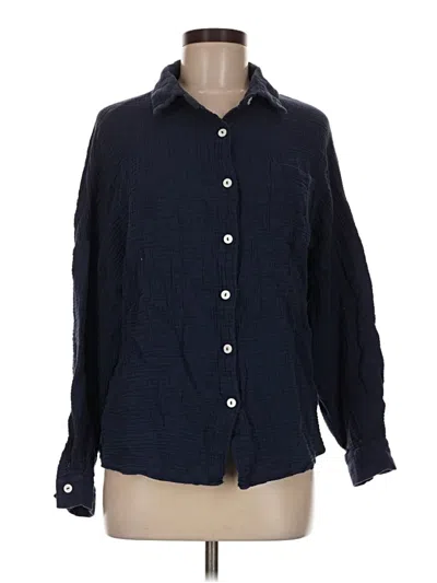 Pre-owned Automet Long Sleeve Button Down Shirt In Blue