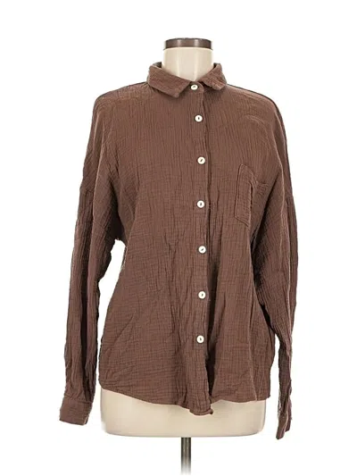 Pre-owned Automet Long Sleeve Button Down Shirt In Brown