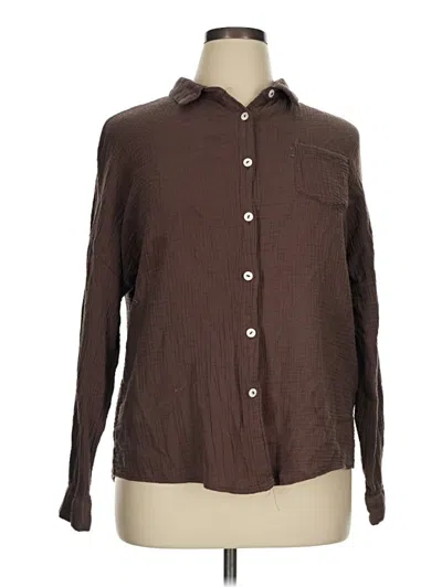 Pre-owned Automet Long Sleeve Button Down Shirt In Brown