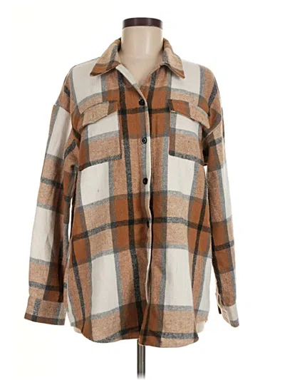 Pre-owned Automet Long Sleeve Button Down Shirt In Brown