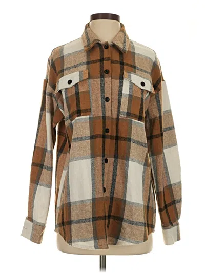 Pre-owned Automet Long Sleeve Button Down Shirt In Brown