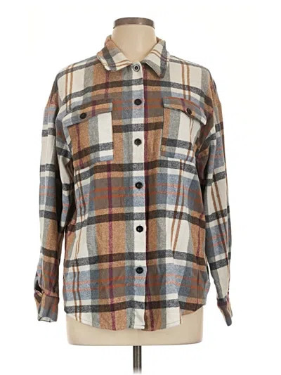 Pre-owned Automet Long Sleeve Button Down Shirt In Brown