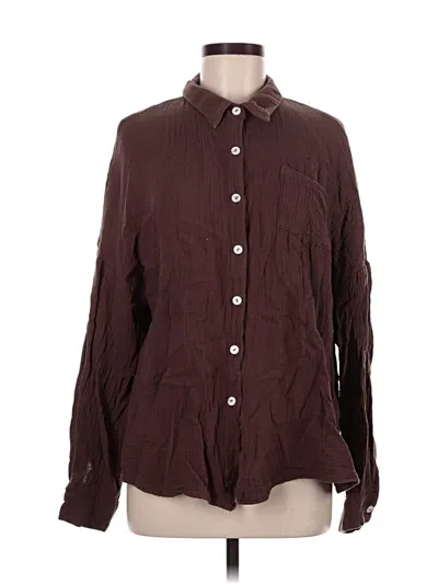 Pre-owned Automet Long Sleeve Button Down Shirt In Burgundy