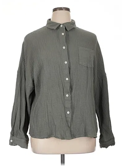 Pre-owned Automet Long Sleeve Button Down Shirt In Gray