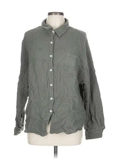 Pre-owned Automet Long Sleeve Button Down Shirt In Gray