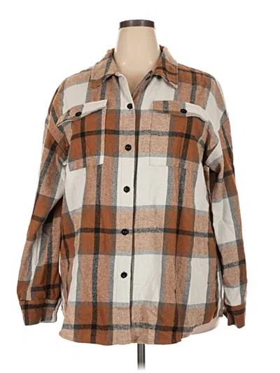 Pre-owned Automet Long Sleeve Henley Shirt In Brown
