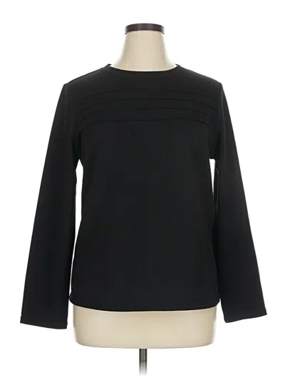 Pre-owned Automet Long Sleeve Top Black Boatneck Tops