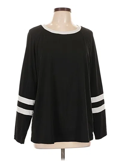 Pre-owned Automet Long Sleeve Top Black Boatneck Tops
