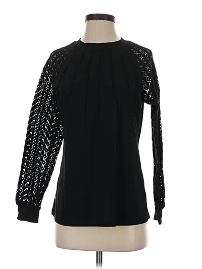 Pre-owned Automet Long Sleeve Top Black Mock Neckline Tops