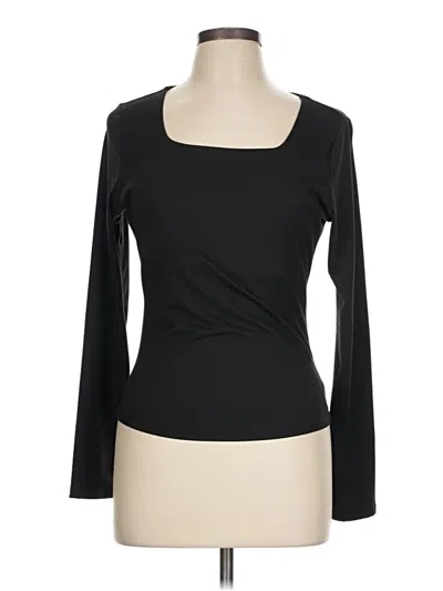 Pre-owned Automet Long Sleeve Top Black Scoop Neck Tops