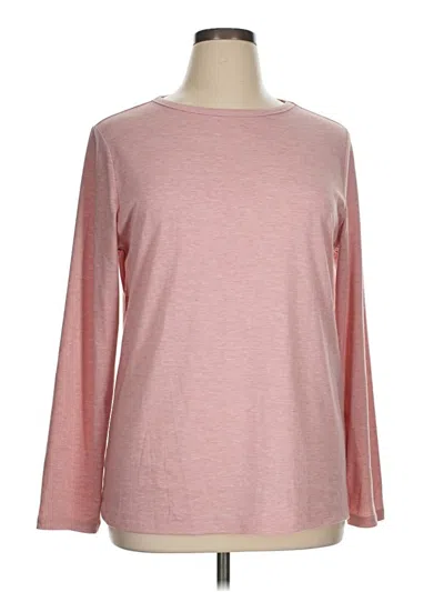 Pre-owned Automet Long Sleeve Top Pink Crew Neck Tops