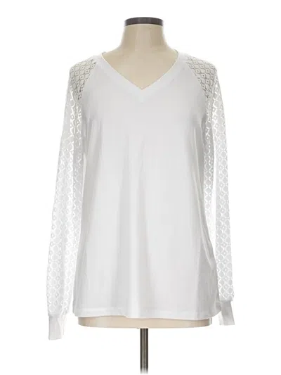 Pre-owned Automet Long Sleeve Top White V-neck Tops