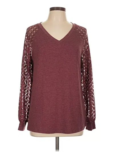 Pre-owned Automet Long Sleeve T-shirt In Burgundy