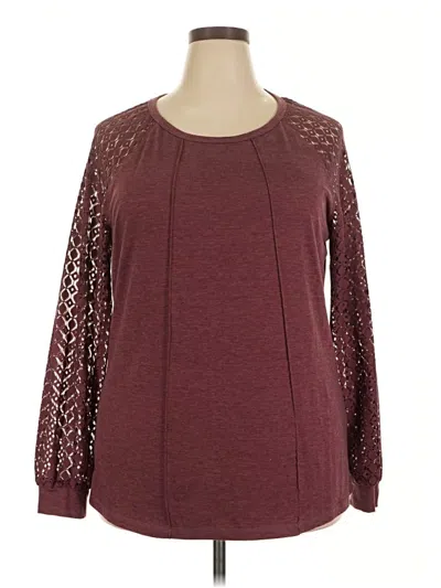 Pre-owned Automet Long Sleeve T-shirt In Burgundy