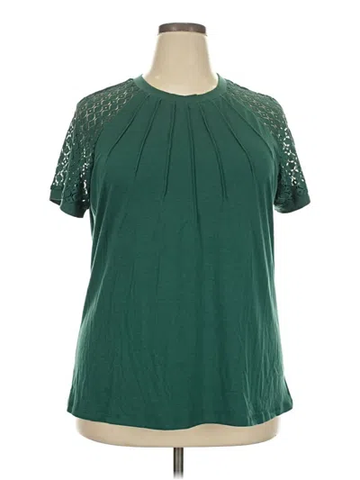 Pre-owned Automet Short Sleeve Blouse In Green