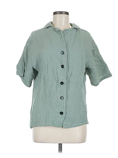 Pre-owned Automet Short Sleeve Blouse In Green
