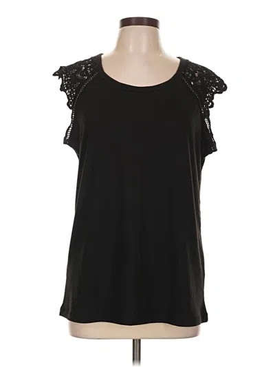 Pre-owned Automet Short Sleeve Top Black Cold Shoulder Neckline Tops