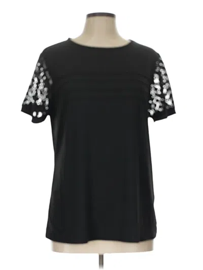 Pre-owned Automet Short Sleeve Top Black Crew Neck Tops