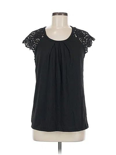 Pre-owned Automet Short Sleeve Top Black Keyhole Neckline Tops