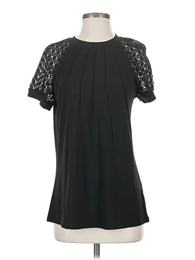 Pre-owned Automet Short Sleeve Top Black Keyhole Neckline Tops