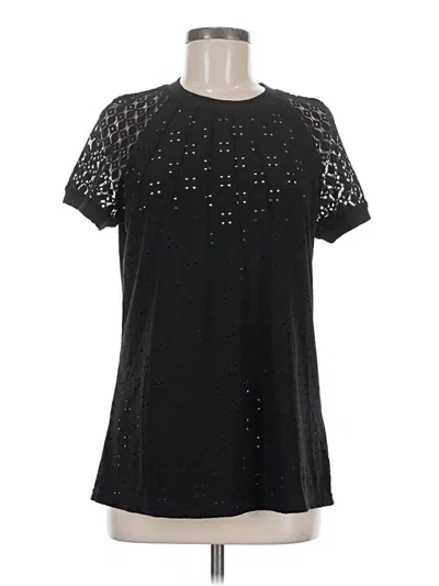 Pre-owned Automet Short Sleeve Top Black Keyhole Neckline Tops