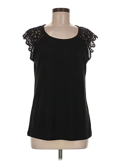 Pre-owned Automet Short Sleeve Top Black Sweetheart Neckline Tops
