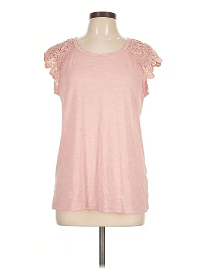 Pre-owned Automet Short Sleeve Top Pink Sweetheart Neckline Tops