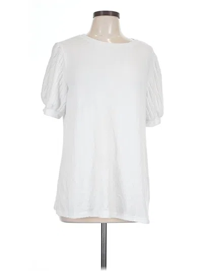 Pre-owned Automet Short Sleeve Top White Crew Neck Tops
