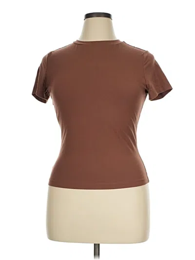 Pre-owned Automet Short Sleeve Turtleneck In Brown