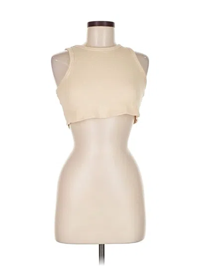 Pre-owned Automet Tank Top Tan Halter Neckline Tops