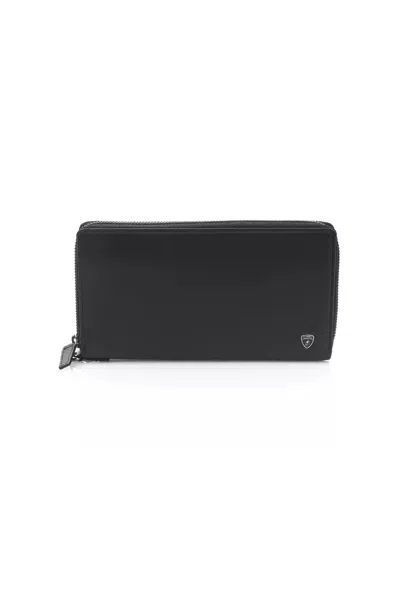 AUTOMOBILI LAMBORGHINI AUTOMOBILI LAMBORGHINI BLACK CALFSKIN MEN MEN'S WALLET