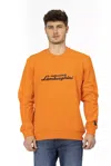 Automobili Lamborghini Orange Cotton Sweater In Orange