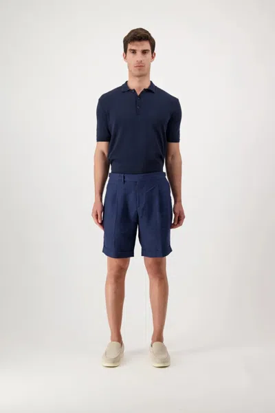 Autore Bermuda Torres In Linen In Blu