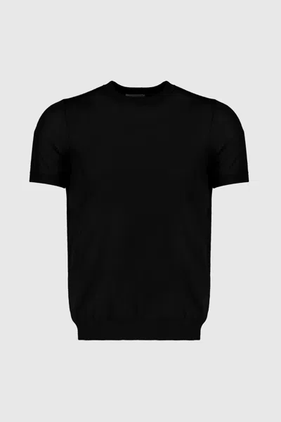 Autore T Shirt In Extrafine Merino Wool In Black