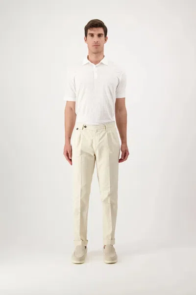 Autore Trousers Grant In Cotton And Linen In Neutral