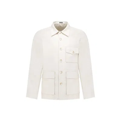 Autore Beige Linen Full-length Jacket