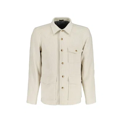 Autore Beige Polyester Jacket In White