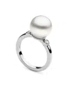 Autore Moda 9kt White Gold Allegra South Sea Pearl Ring In Silver