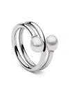 Autore Moda 9kt White Gold Camille Pearl Ring In White