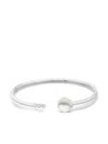 Autore Moda Ava Pearl Diamond-embellished Bangle In Silver