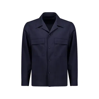 Autore Navy Blue Virgin Wool Jacket